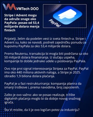 Stripe i Advent mogu da udruže snage oko PayPala: posao od 53,4 milijarde dolara menja fintech