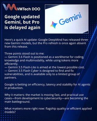 Google je ažurirao Gemini, ali Pro kasni