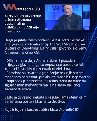 Barry Diller: poverenje u Sema Altmana postoji, ali pri približavanju AGI nije presudno