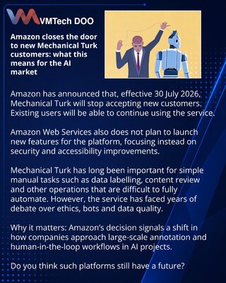 Amazon закрывает вход для новых клиентов Mechanical Turk: что это значит для рынка ИИ