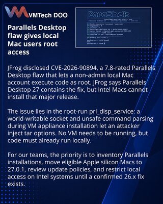 Уязвимость Parallels Desktop позволяет получить root на Mac
