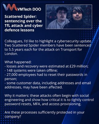 Scattered Spider: presuda za napad na TfL i lekcije za sajber-zaštitu