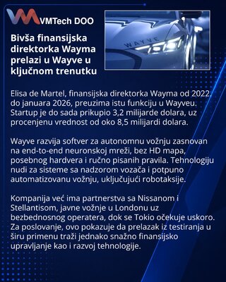Wayve appoints former Waymo finance chief Elisa de Martel as CFO