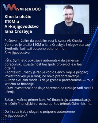 Khosla uložio $10M u AI‑knjigovodstvo Iana Crosbyja