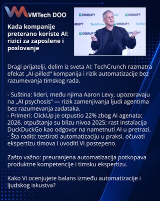 Kada kompanije preterano koriste AI: rizici za zaposlene i poslovanje