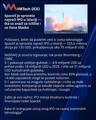 SpaceX completed the largest IPO in history — what it means for the market and for Musk