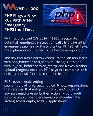 PHP discloses narrow RCE risk after PHP2Shell emergency fixes