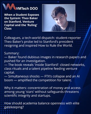 Kada student razotkrije sistem: priča Theo Bakera o Stanfordu, venture kapitalu i eliti