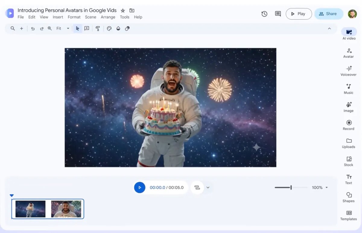Google Vids превращается в AI-платформу для видео: аватары, Gemini Omni и пошаговый монтаж