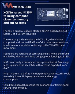 XCENA raised $135M to bring compute closer to memory and cut AI costs