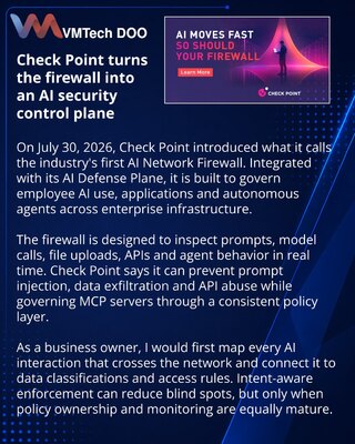 Check Point introduces an intent-aware firewall for enterprise AI traffic