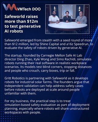 Safeworld launches with $12m-plus to simulate AI robot safety