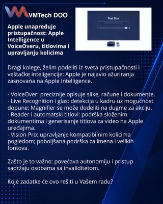 Apple улучшает доступность: Apple Intelligence в VoiceOver, субтитрах и управлении коляской