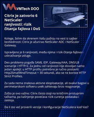 Citrix закрыла 6 уязвимостей NetScaler: риск чтения файлов и DoS