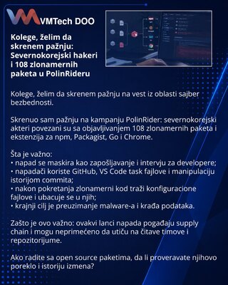 Kolege, želim da skrenem pažnju: Severnokorejski hakeri i 108 zlonamernih paketa u PolinRideru