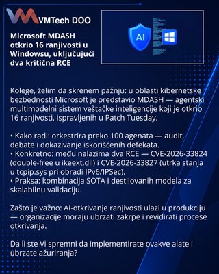 Microsoft MDASH нашёл 16 уязвимостей Windows, включая два критических RCE