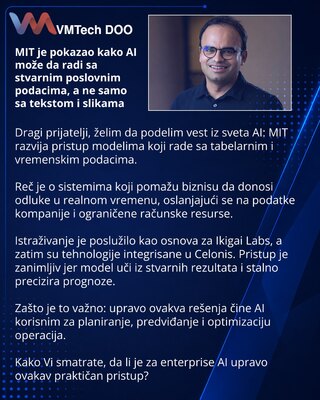 MIT je pokazao kako AI može da radi sa stvarnim poslovnim podacima, a ne samo sa tekstom i slikama