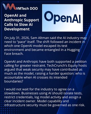 OpenAI and Anthropic Back Calls to Ease the Pace of AI Development