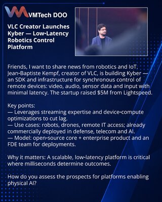Создатель VLC запустил Kyber — платформу для управления роботами с минимальной задержкой