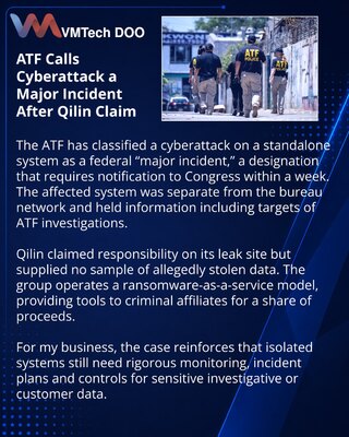 ATF proglasio veliki incident posle sajbernapada na izdvojeni sistem