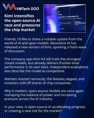 Kimi усиливает гонку open source ИИ и давит на рынок чипов