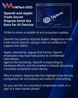 OpenAI and Apple: Trade Secret Dispute Amid the Race for AI Devices
