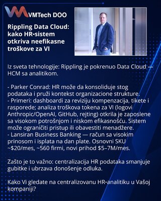 Rippling Data Cloud: kako HR‑sistem otkriva neefikasne troškove za VI
