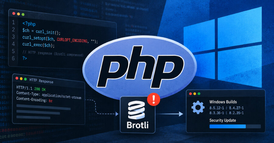 PHP перевыпустил Windows-сборки из-за уязвимости Brotli