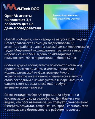 OpenAI meri ubrzanje istraživanja uz pomoć kodnih agenata