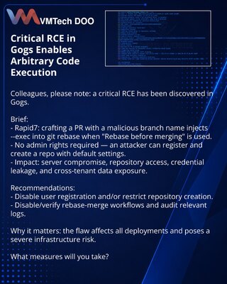 Kritična RCE u Gogs omogućava izvršavanje proizvoljnog koda