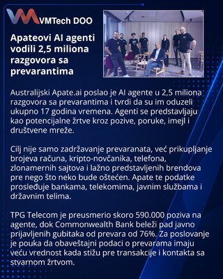 Apate koristi AI agente za rano otkrivanje prevara