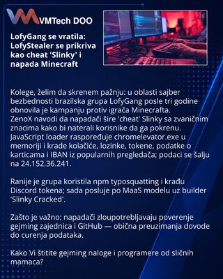 LofyGang вернулась: LofyStealer маскируется под чит 'Slinky' и атакует Minecraft