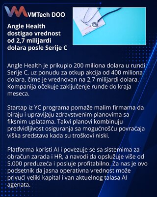 Angle Health получила $200 млн при оценке в $2,7 млрд