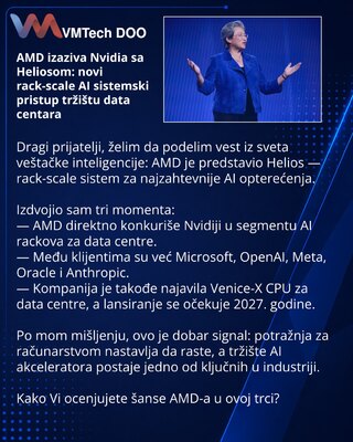 AMD бросает вызов Nvidia с Helios: новый rack-scale AI-системный подход для рынка дата-центров