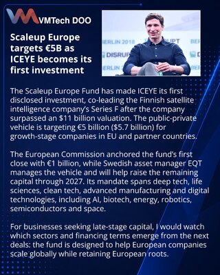 Scaleup Europe начал работу с инвестиции в спутниковую ICEYE