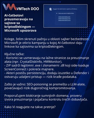 AI-чатботы перенаправляют на сайты с криптоджекером — Microsoft предупреждает