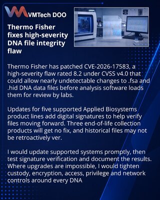 Thermo Fisher защитила цифровыми подписями файлы результатов ДНК-тестов