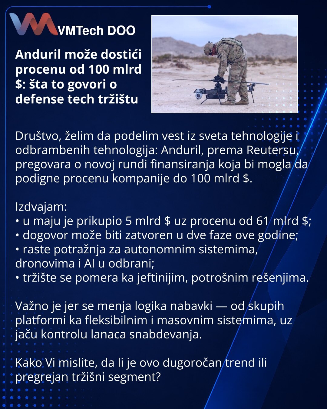 Anduril May Reach a $100B Valuation: What It Says About Defense Tech