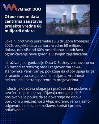 Otpor zajednica usporava gradnju data centara u SAD