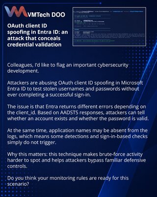 OAuth client ID spoofing в Entra ID: атака, которая скрывает проверку украденных учётных данных