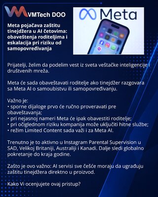 Meta усиливает защиту подростков в AI-чатах: уведомления родителям и эскалация при риске самоповреждения