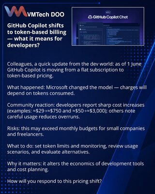 GitHub Copilot shifts to token-based billing — what it means for developers?