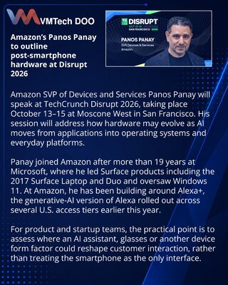 Panos Panay to discuss AI hardware’s next phase at Disrupt 2026