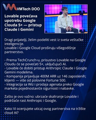 Lovable to increase Google Cloud usage 5× — gains access to Claude and Gemini