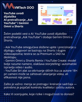 YouTube вводит диалоговый AI-поиск «Ask YouTube» и интегрирует Gemini Omni в Shorts