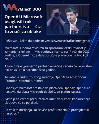 OpenAI и Microsoft согласовали сроки партнёрства — что это значит для облаков