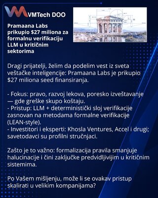 Pramaana Labs prikupio $27 miliona za formalnu verifikaciju LLM u kritičnim sektorima