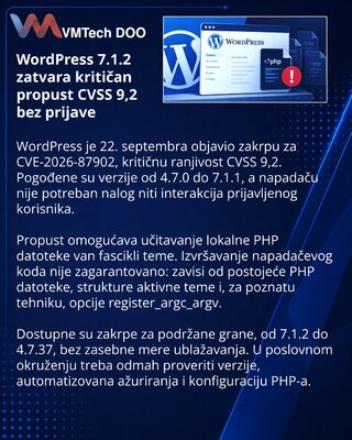WordPress releases fixes for CVE-2026-87902 across supported branches