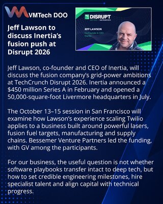 Jeff Lawson to examine Inertia fusion strategy at Disrupt 2026