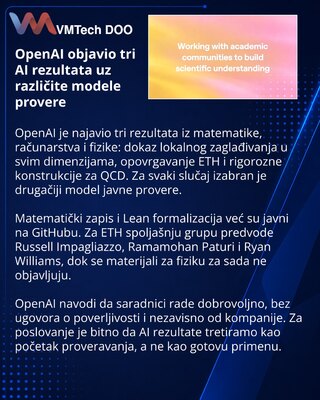 OpenAI uvodi tri modela provere AI naučnih rezultata